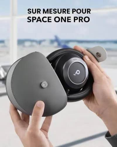 soundcore Space One Pro étui casque gris voyage
