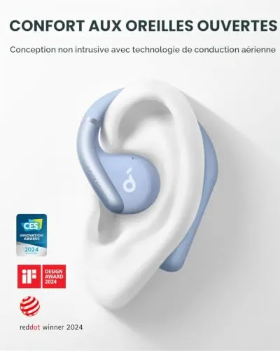 Soundcore AeroFit écouteurs open-ear IPX7 42h app