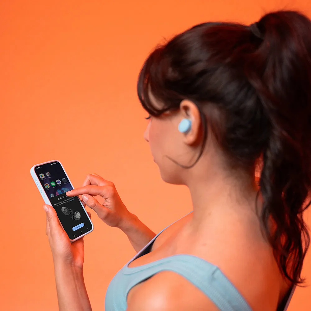 JLab Go Pop+ bleu clair écouteurs sans fil 35h