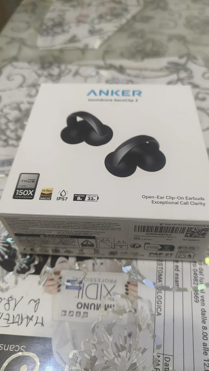 Soundcore AeroClip 2 écouteurs ouverts rouge LDAC 6,2 g