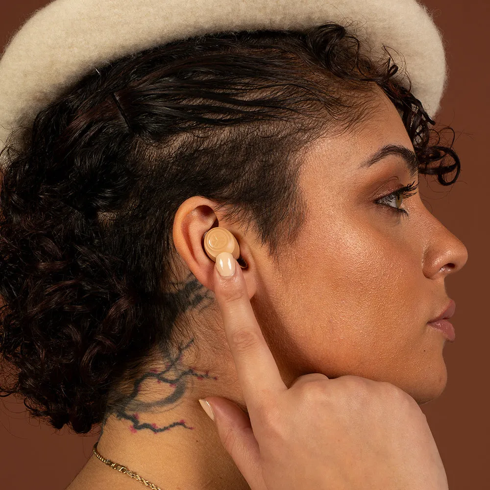 JLab GO Tones+ 728 N écouteurs bluetooth teinte nude discret