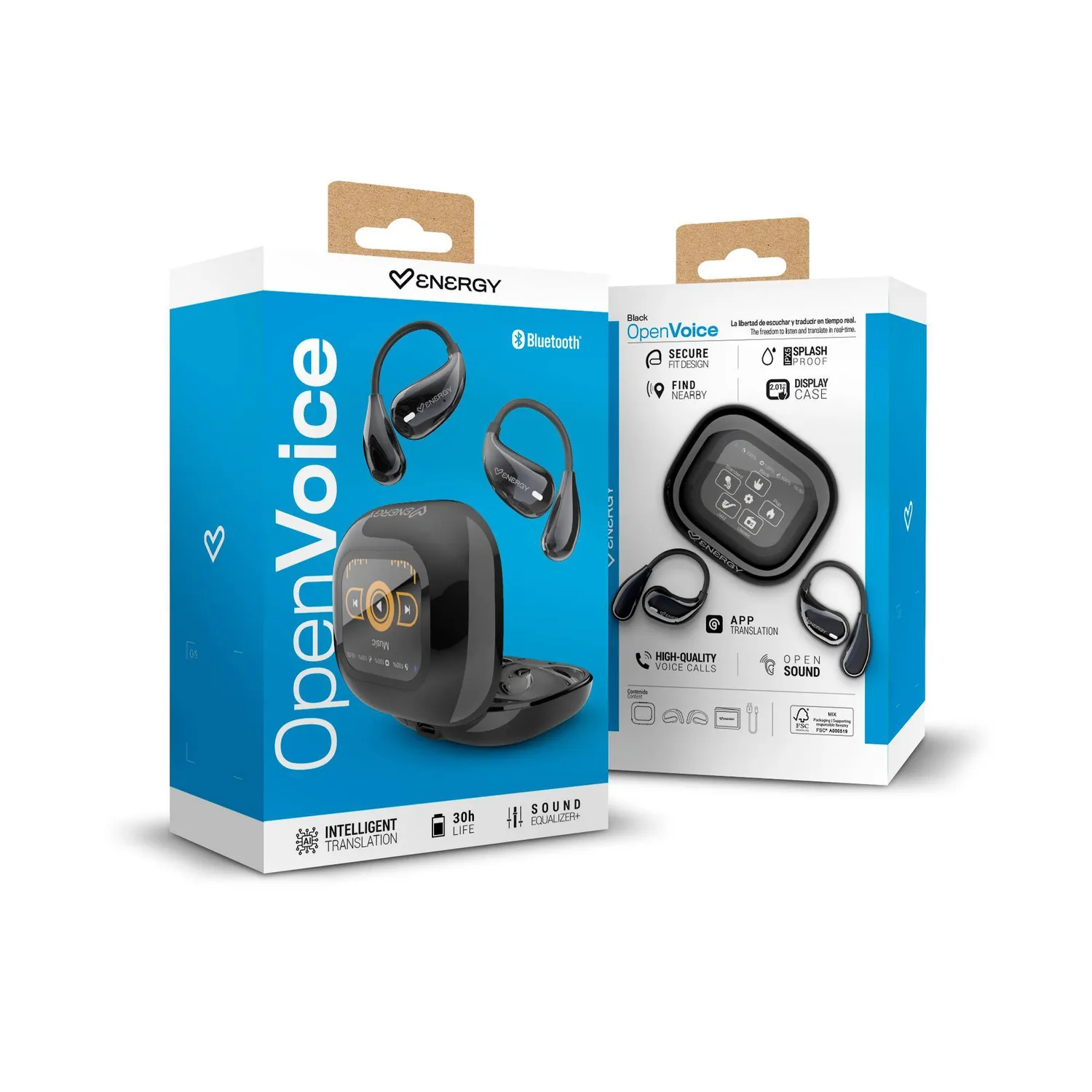 Energy Sistem OpenVoice Translation écouteurs noir 30 h IA