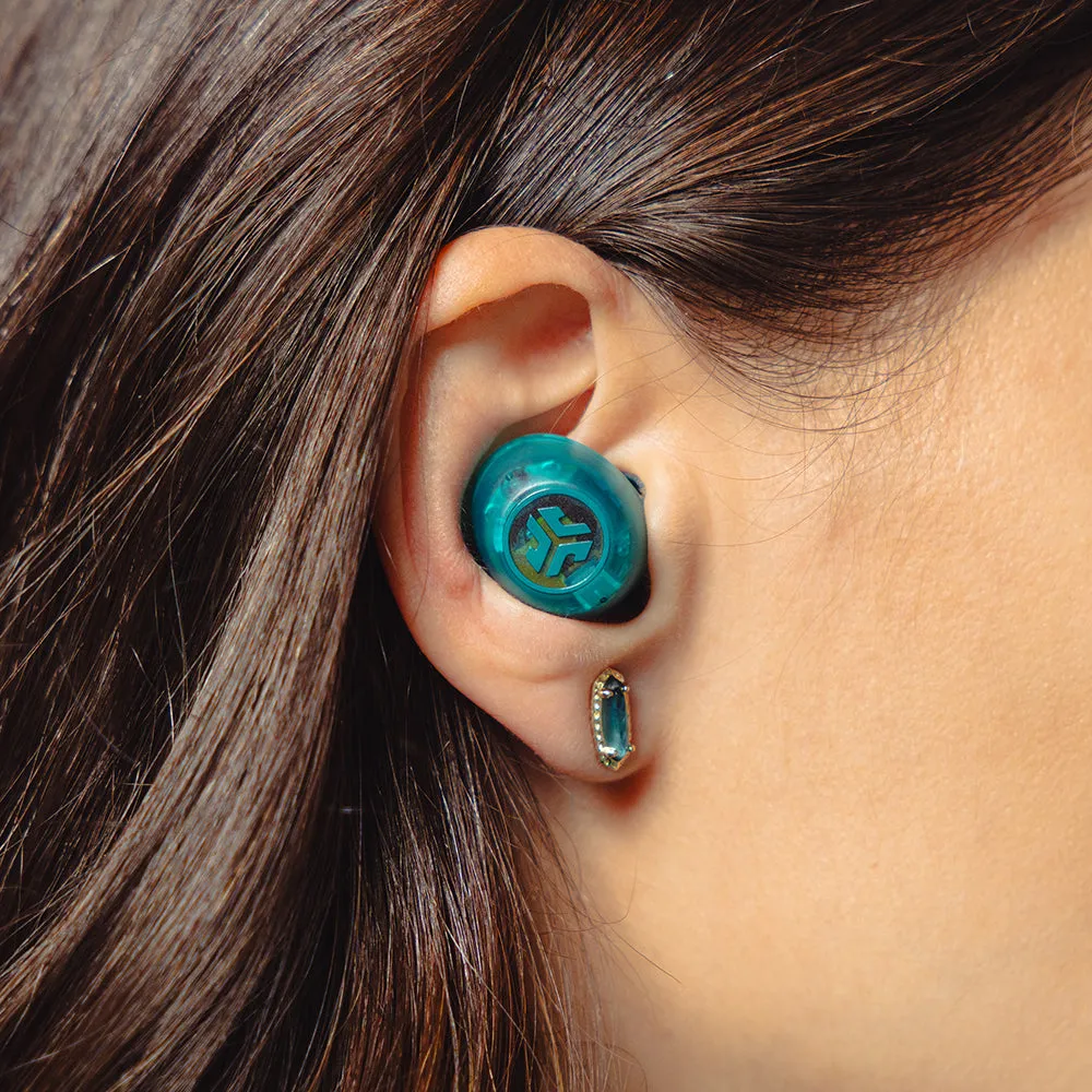 JLab GO Pop ANC écouteurs bluetooth teal + mousse