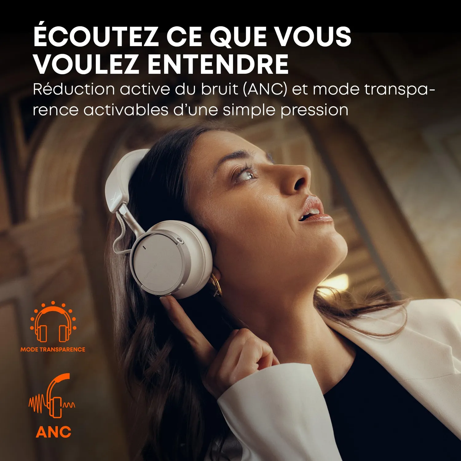 beyerdynamic Aventho 100 casque Bluetooth marron ANC 60h