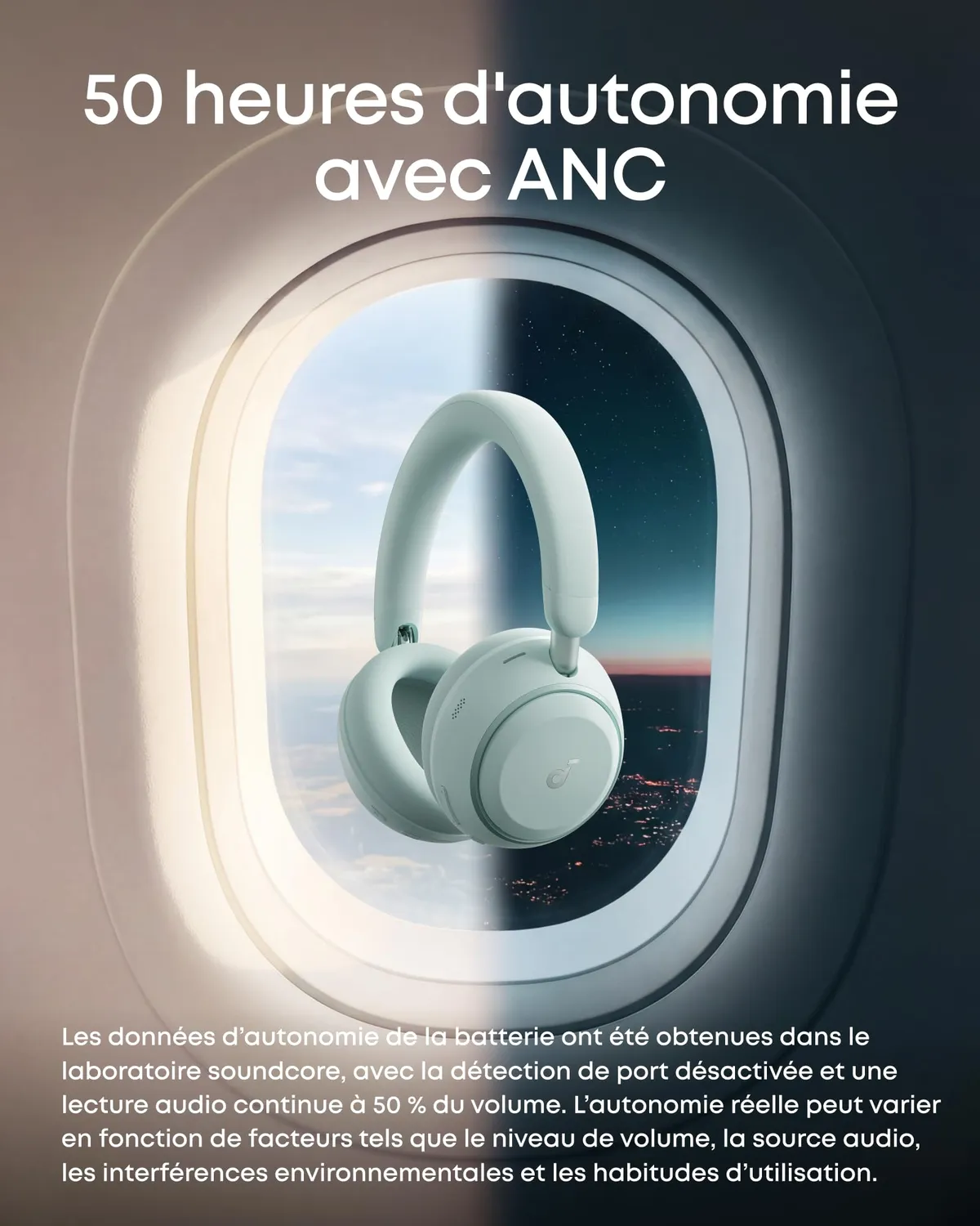 Soundcore Space 2 casque Bluetooth Vert réduction bruit 70h