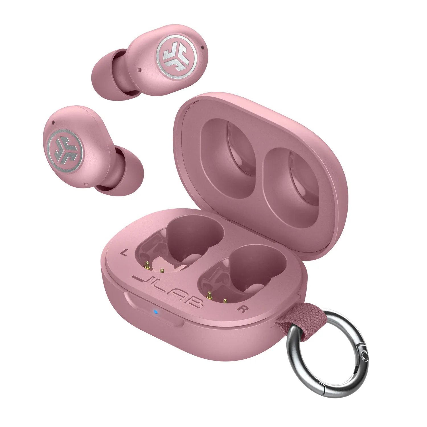 JLab JBuds Mini ANC écouteurs rose pastel mini