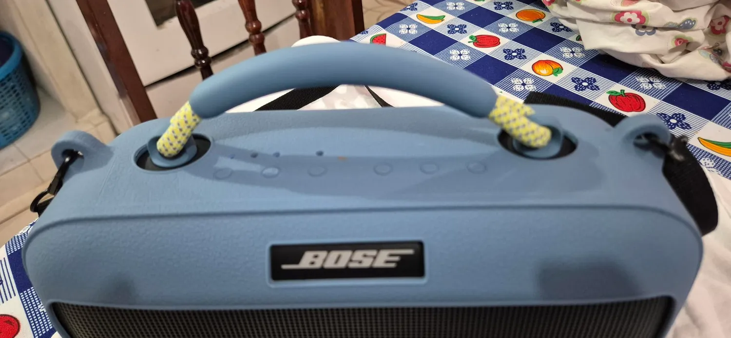 Bose SoundLink Max poignée corde bleu abricot