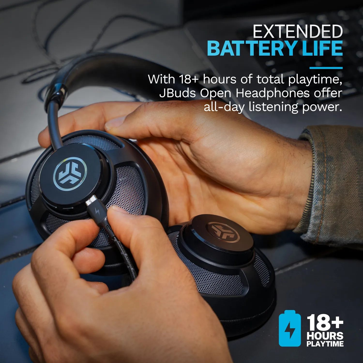 JLab JBuds Open casque open-ear noir double driver