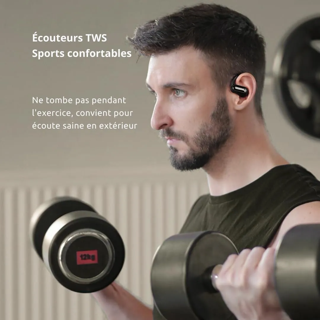Soundswealth écouteurs bluetooth 5.4 noir 40h IPX5