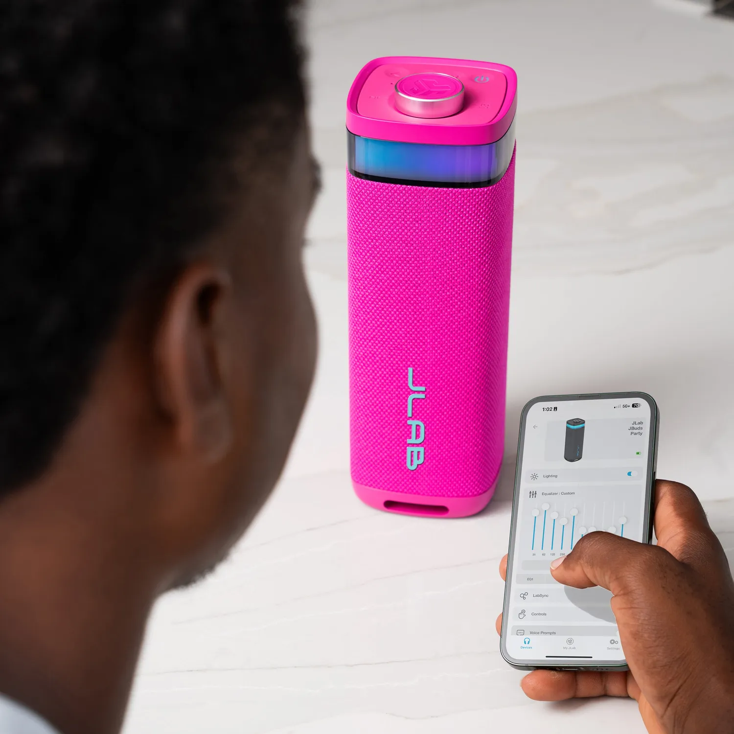 JLab JBuds Party enceinte Bluetooth rose 30W