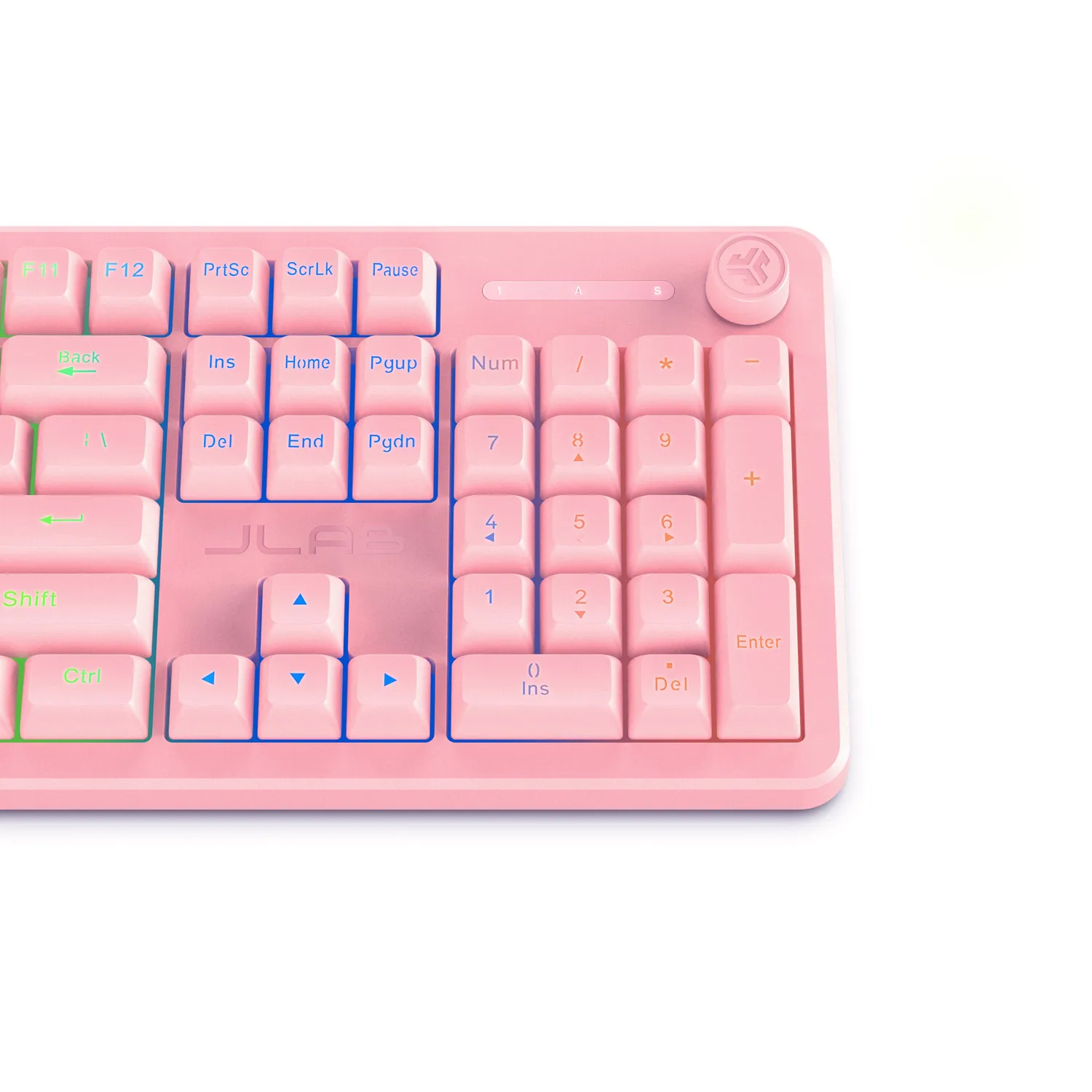 JLab Nightfall clavier gaming filaire rose 100%