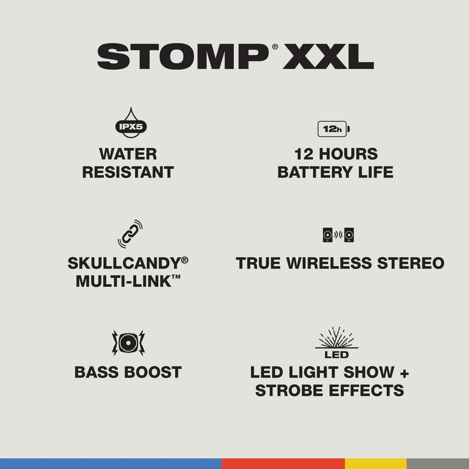 Skullcandy Stomp XXL enceinte Black fête