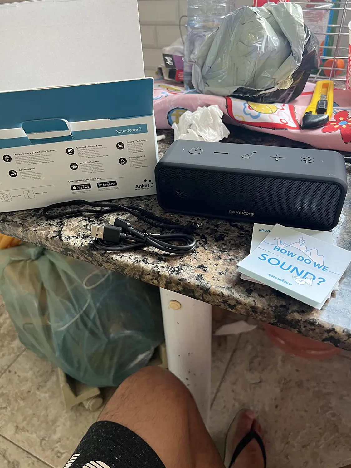 Soundcore 3 A3117 enceinte Bluetooth noire IPX7