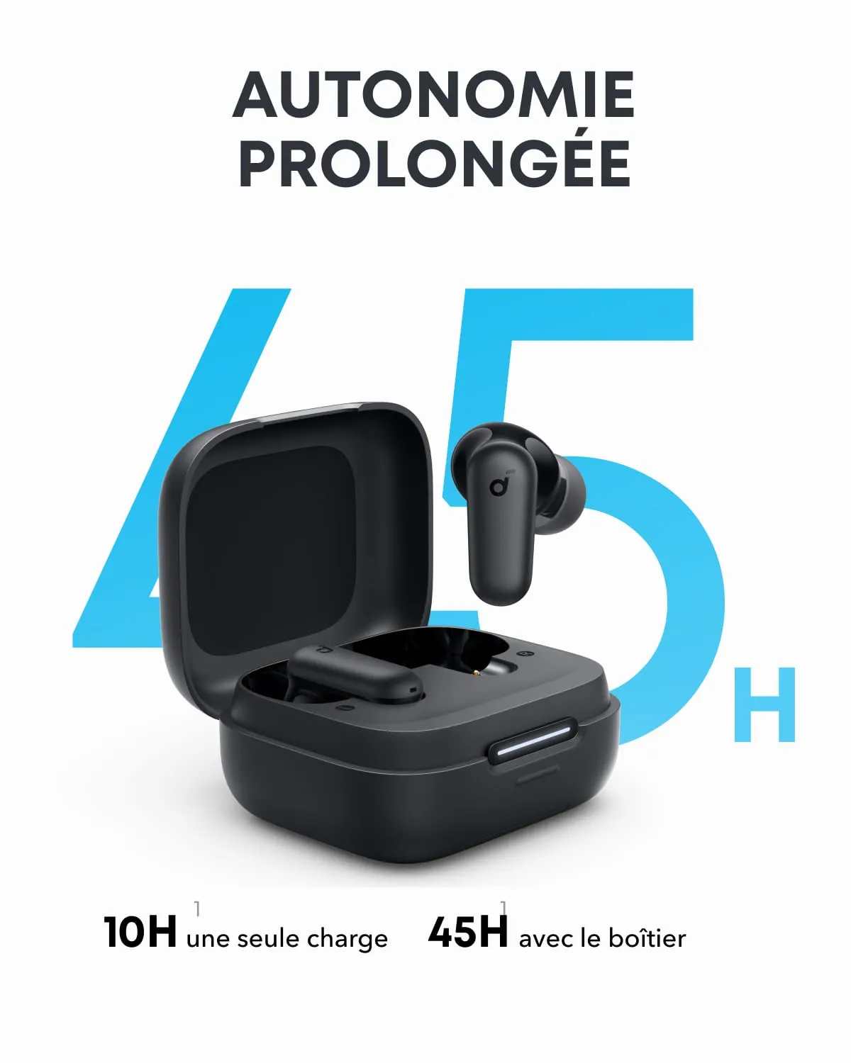 Soundcore P30i écouteurs Bluetooth ANC noir 45H