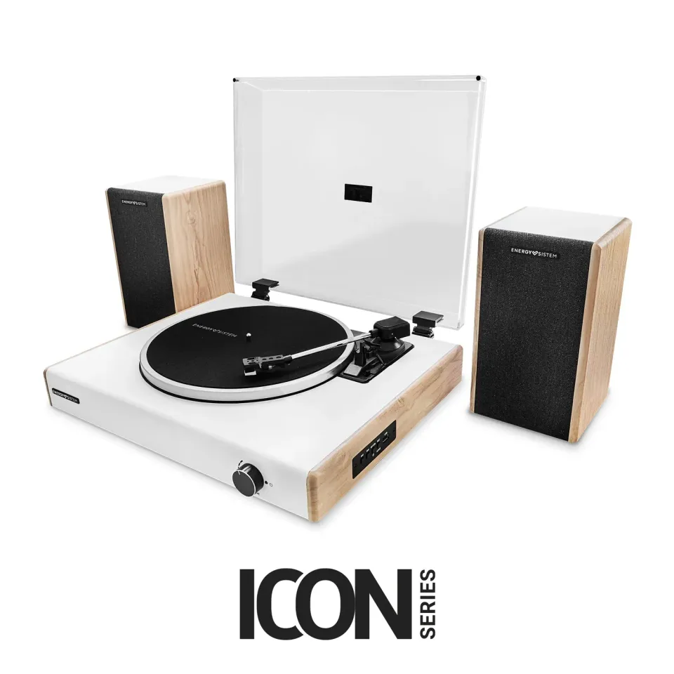 Energy Sistem Woodspin+ platine vinyle White 40W Bluetooth