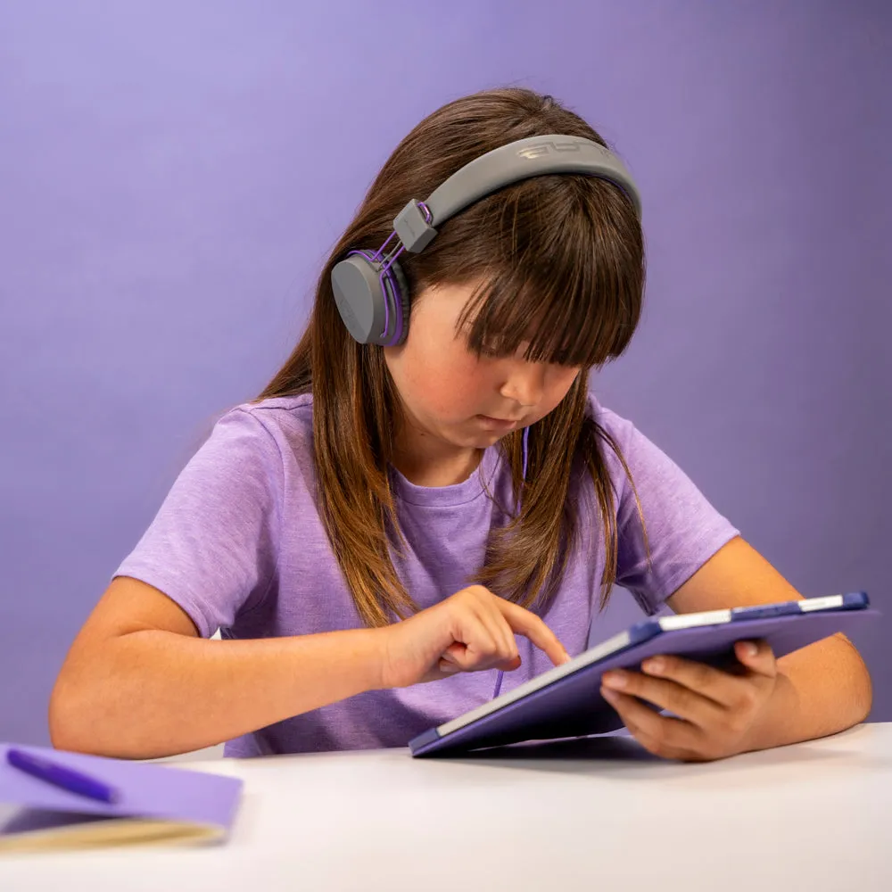 JLab JBuddies Studio casque filaire enfant graphite violet USB-C 85dB