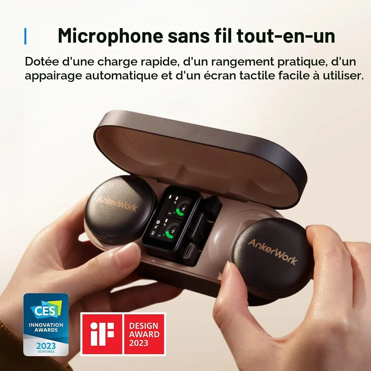 Soundcore AnkerWork M650 micro cravate sans fil 2 canaux anti-bruit