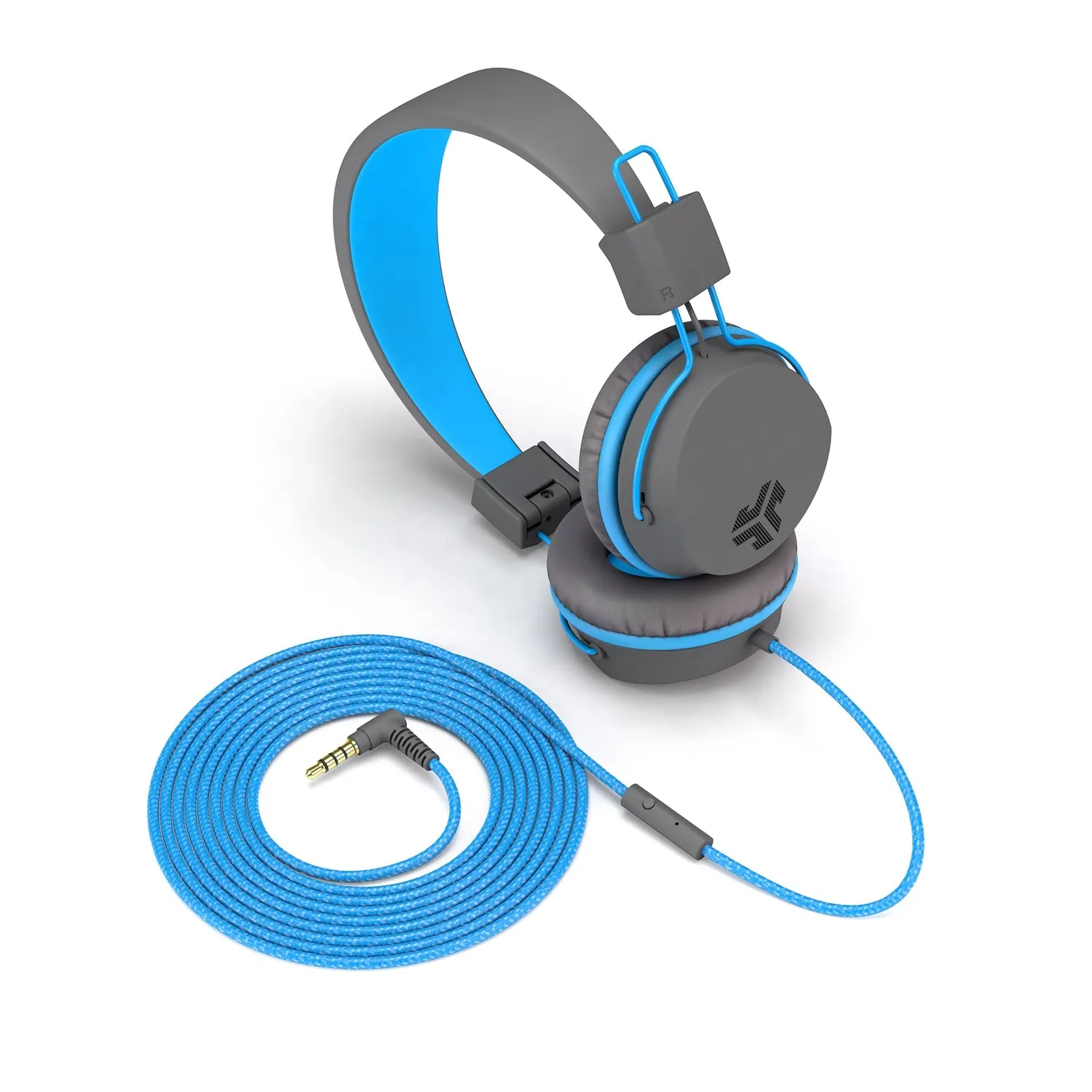 JLab Audio JBuddies Studio casque enfant filaire graphite bleu 85dB
