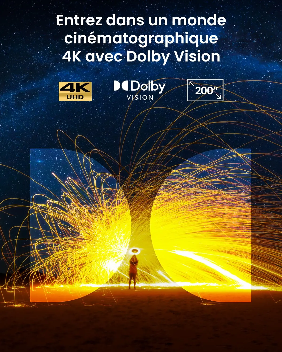 Nebula Cosmos 4K SE vidéoprojecteur intelligent 200" 1800lm