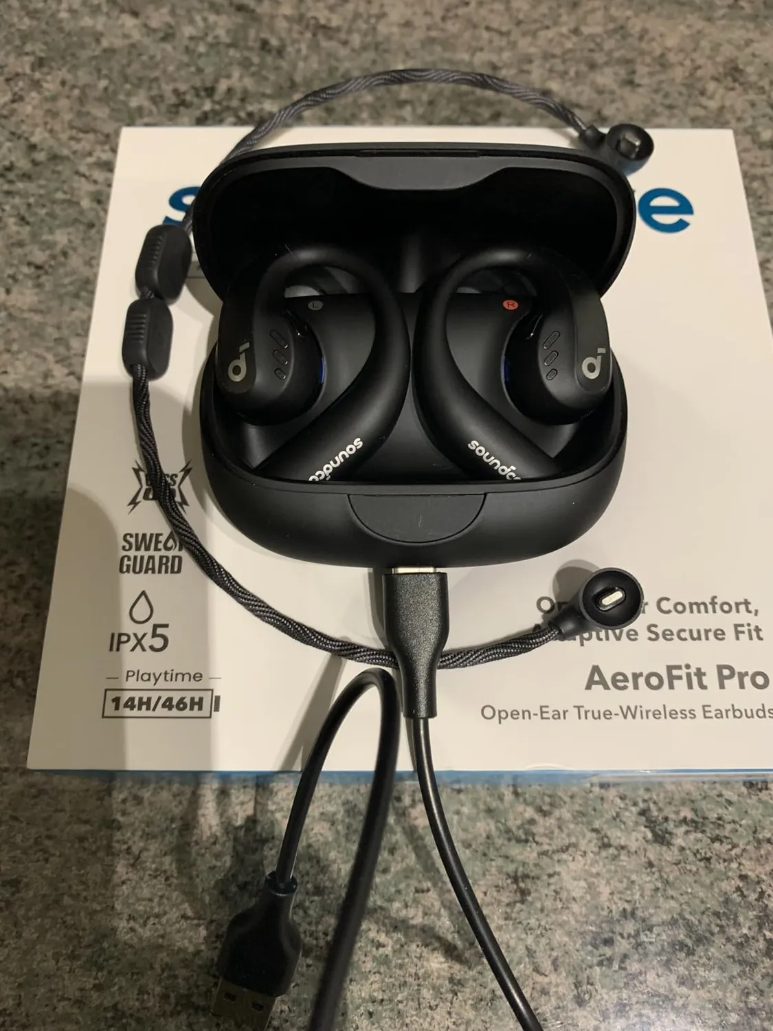 Soundcore AeroFit Pro écouteurs open-ear blanc forêt LDAC