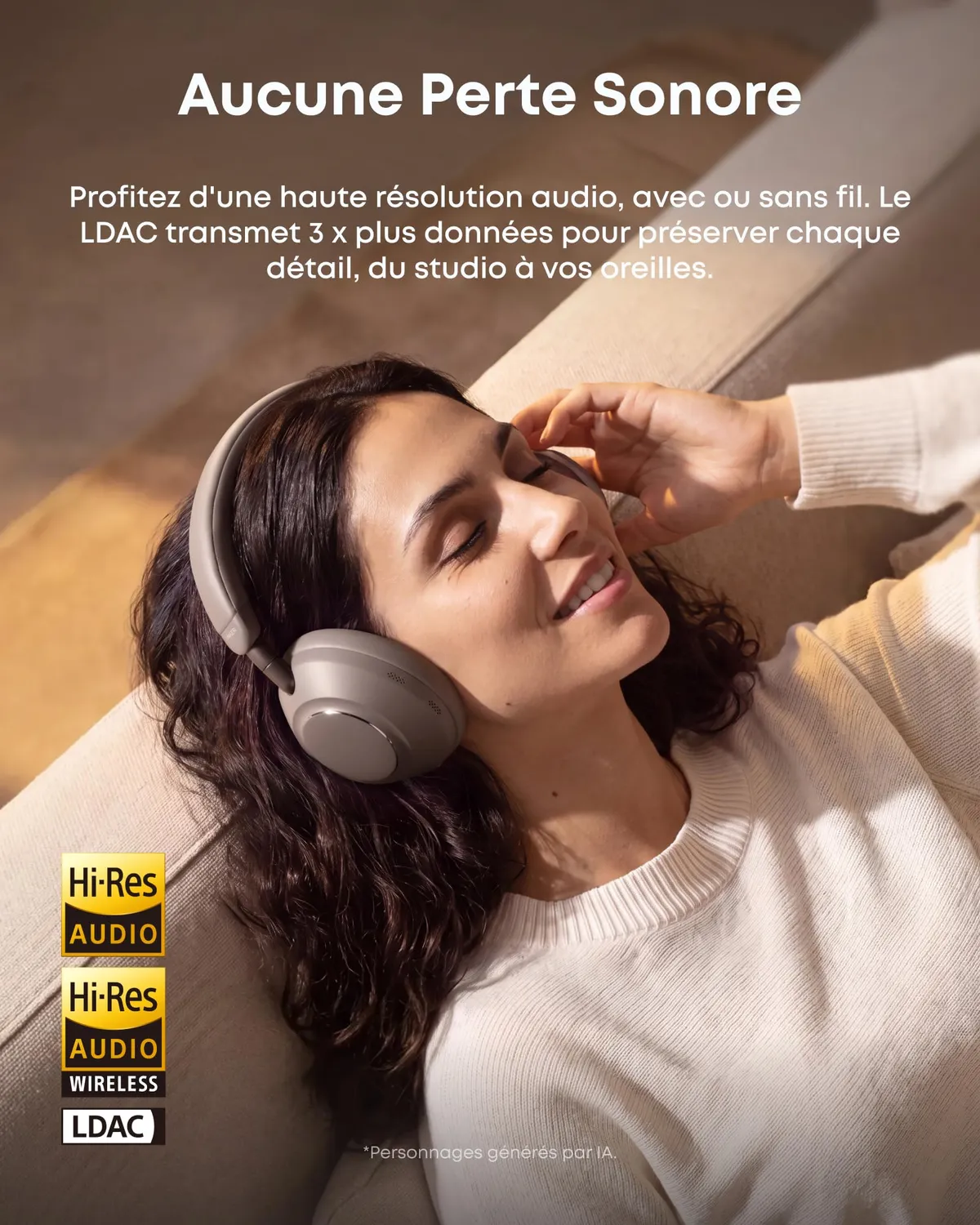 Soundcore Space 2 Pro casque gris crépuscule ANC