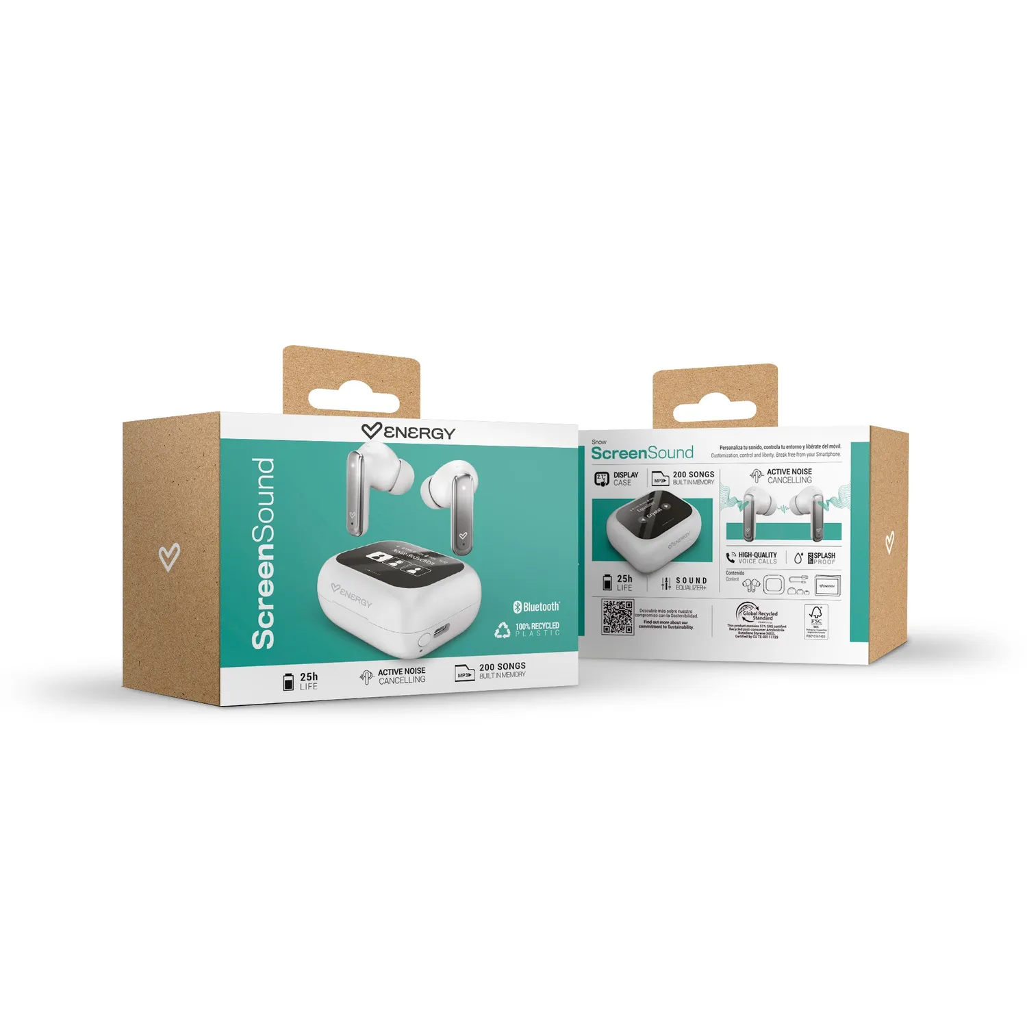 Energy Sistem ScreenSound écouteurs TWS Snow ANC 25 h