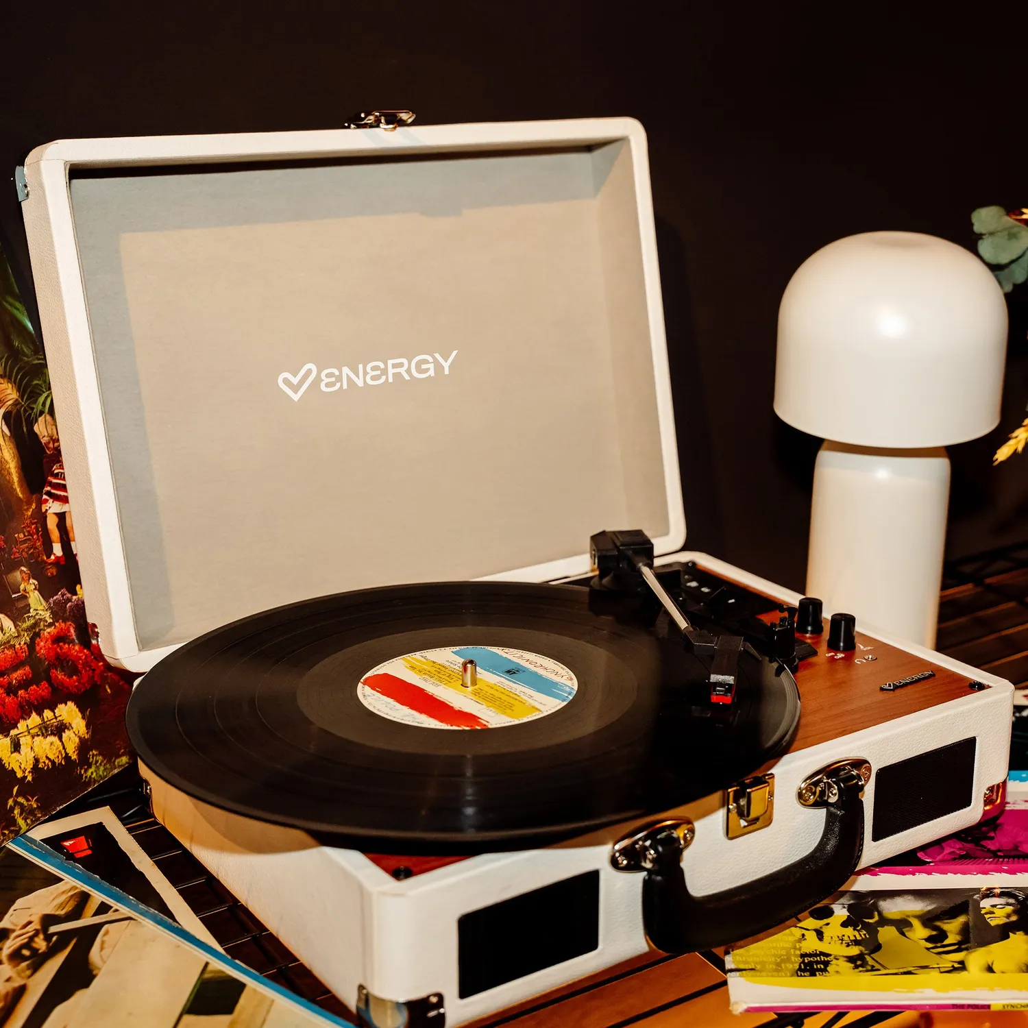 Energy Sistem RetroSpin platine vinyle ivoire bluetooth 33/45/78