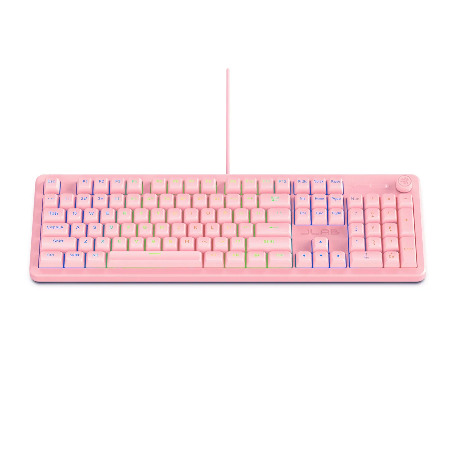 JLab Nightfall clavier gaming filaire rose 100%
