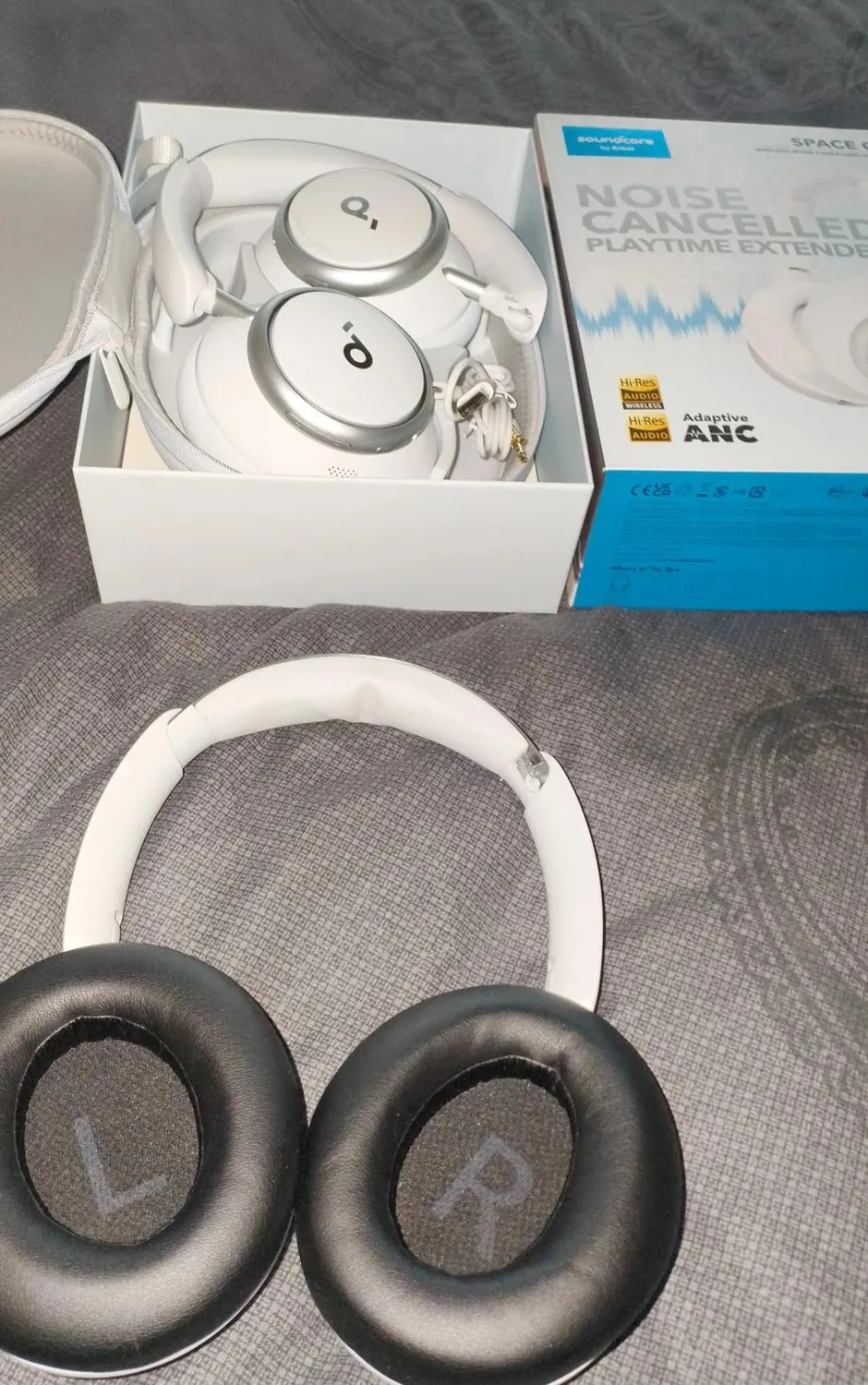 Soundcore Space Q45 casque blanc réduction de bruit