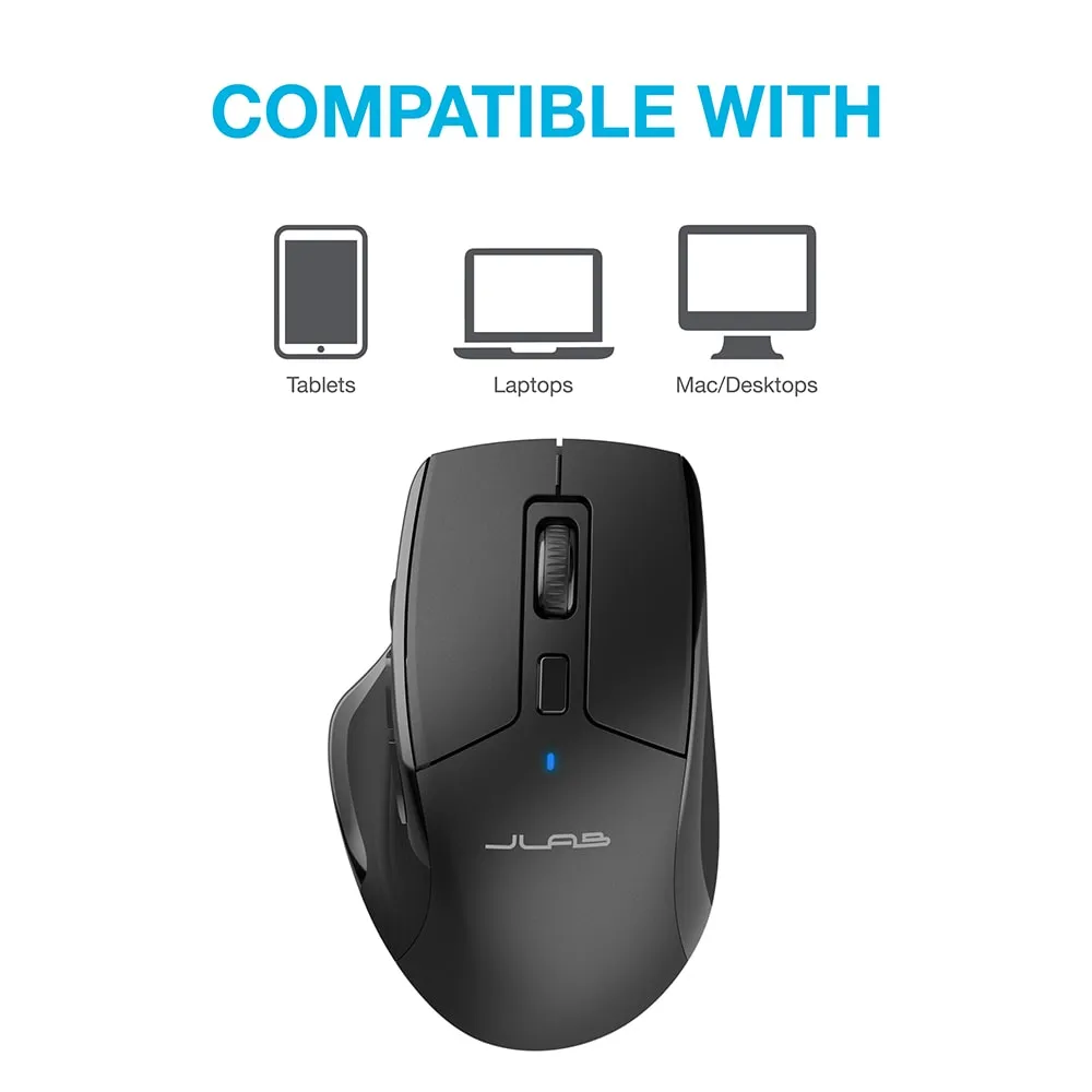 JLab JBuds souris sans fil noire 7 boutons silencieuse