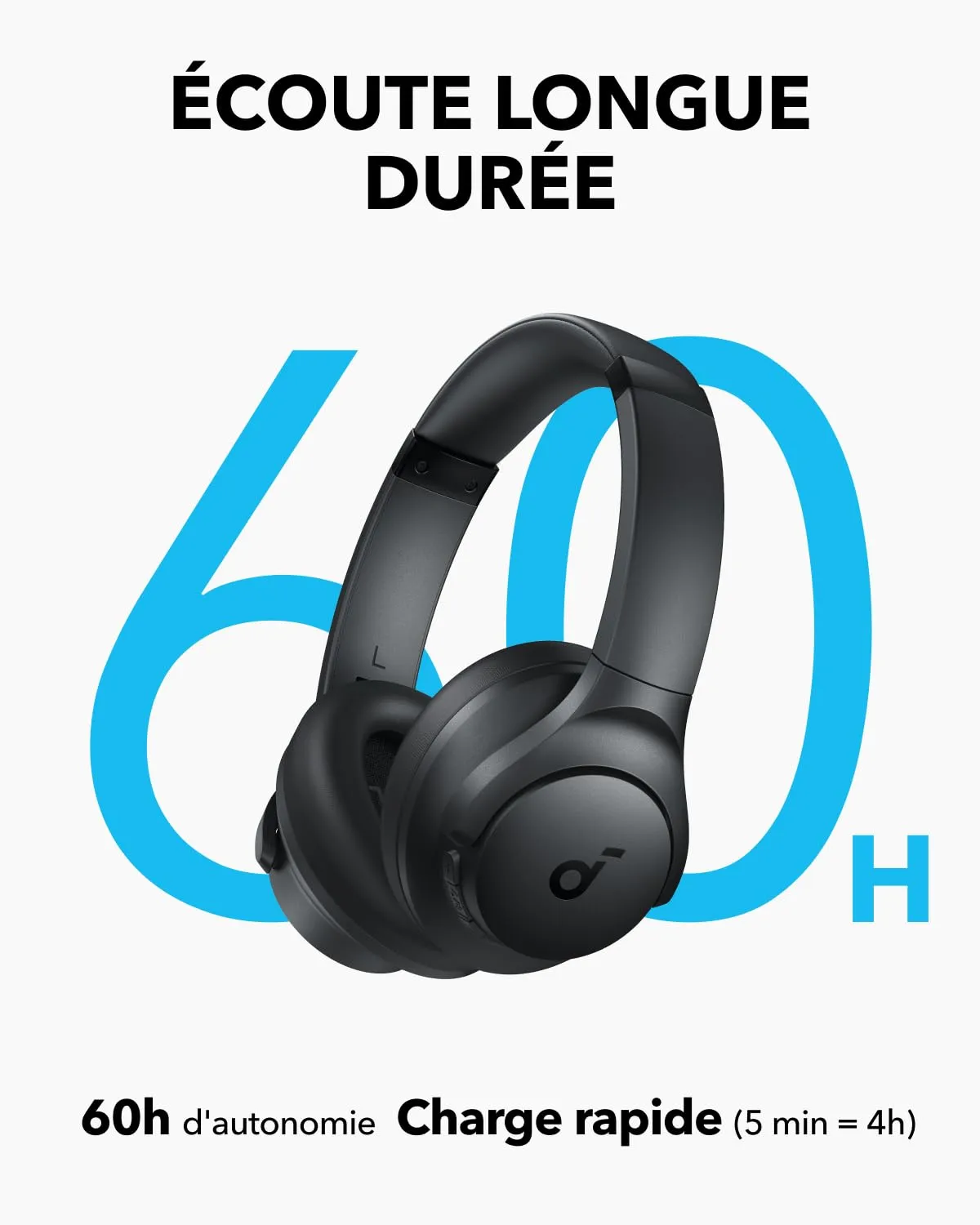 Soundcore Q11i casque bluetooth gris-noir 60h basses