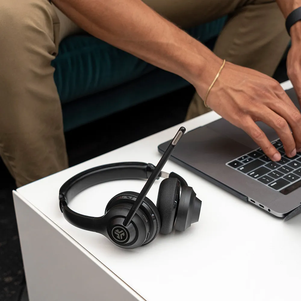 JLab GO Work casque bureau Bluetooth multipoint noir 45h