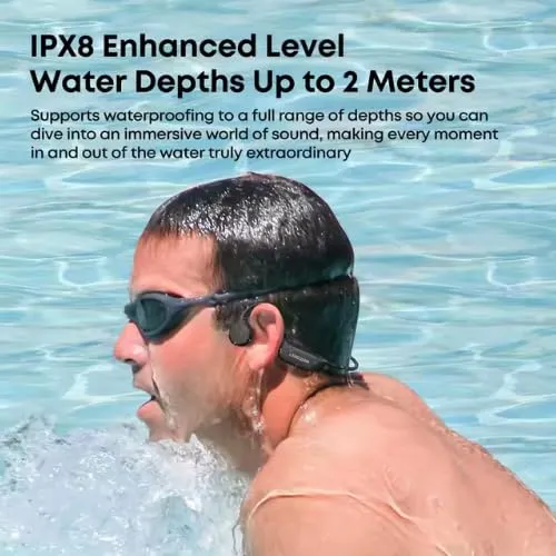 Soundswealth IPX8 écouteurs conduction osseuse natation
