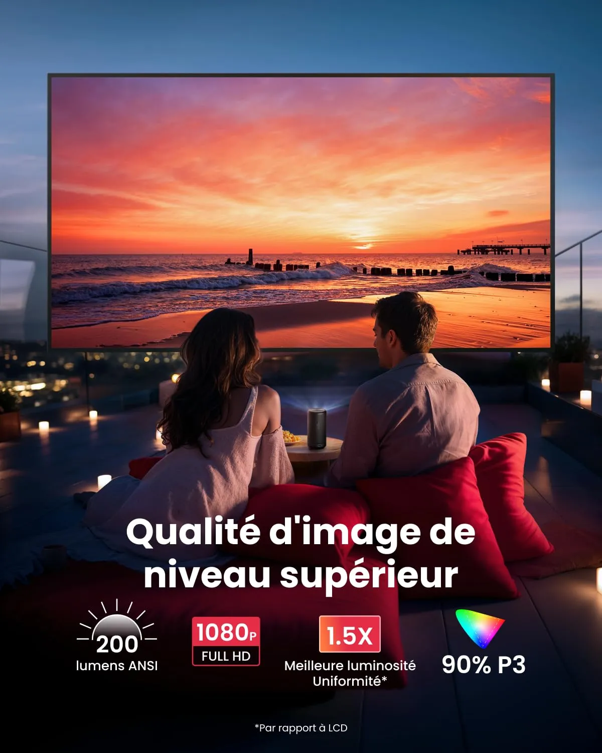 Soundcore Nebula Capsule 3 vidéoprojecteur 1080p Google TV