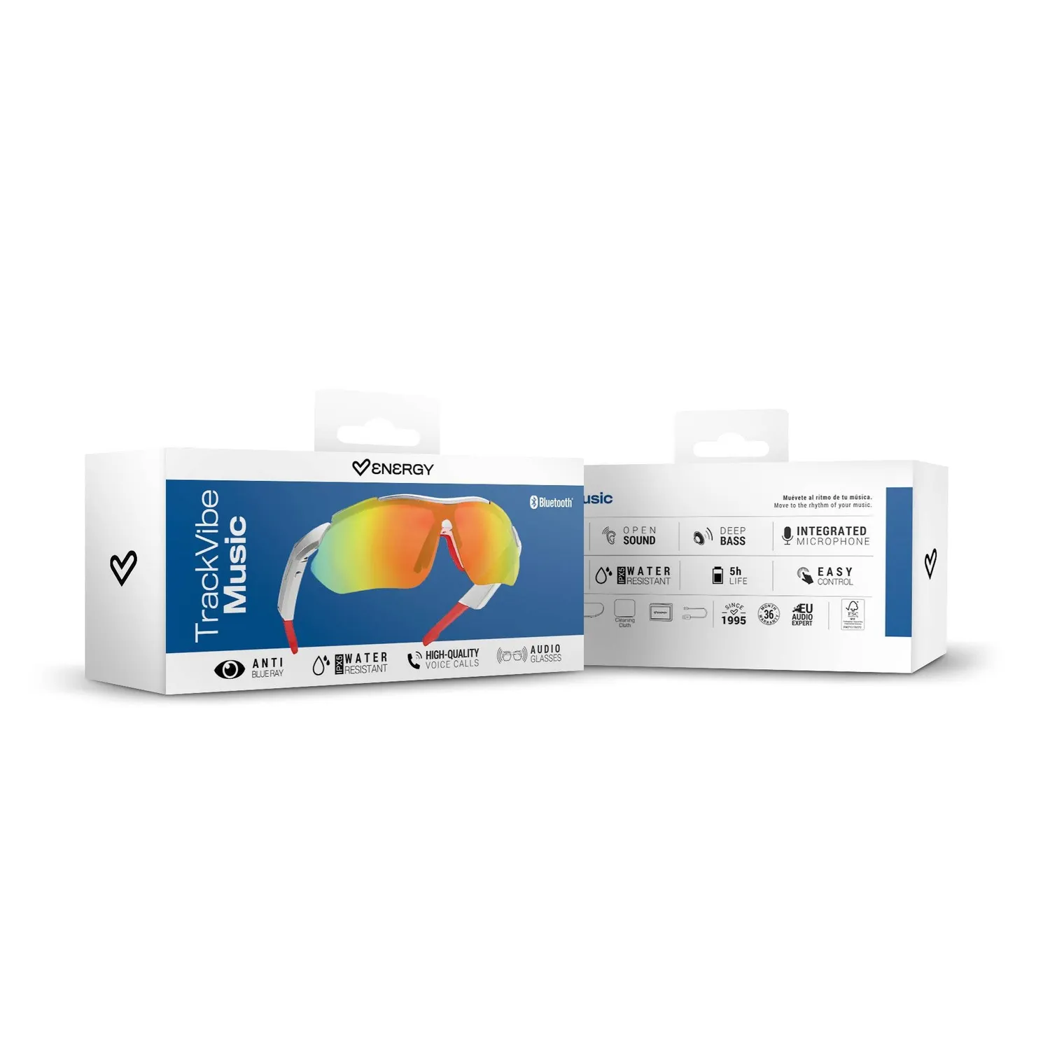Energy Sistem TrackVibe lunettes musique Bluetooth White UV400