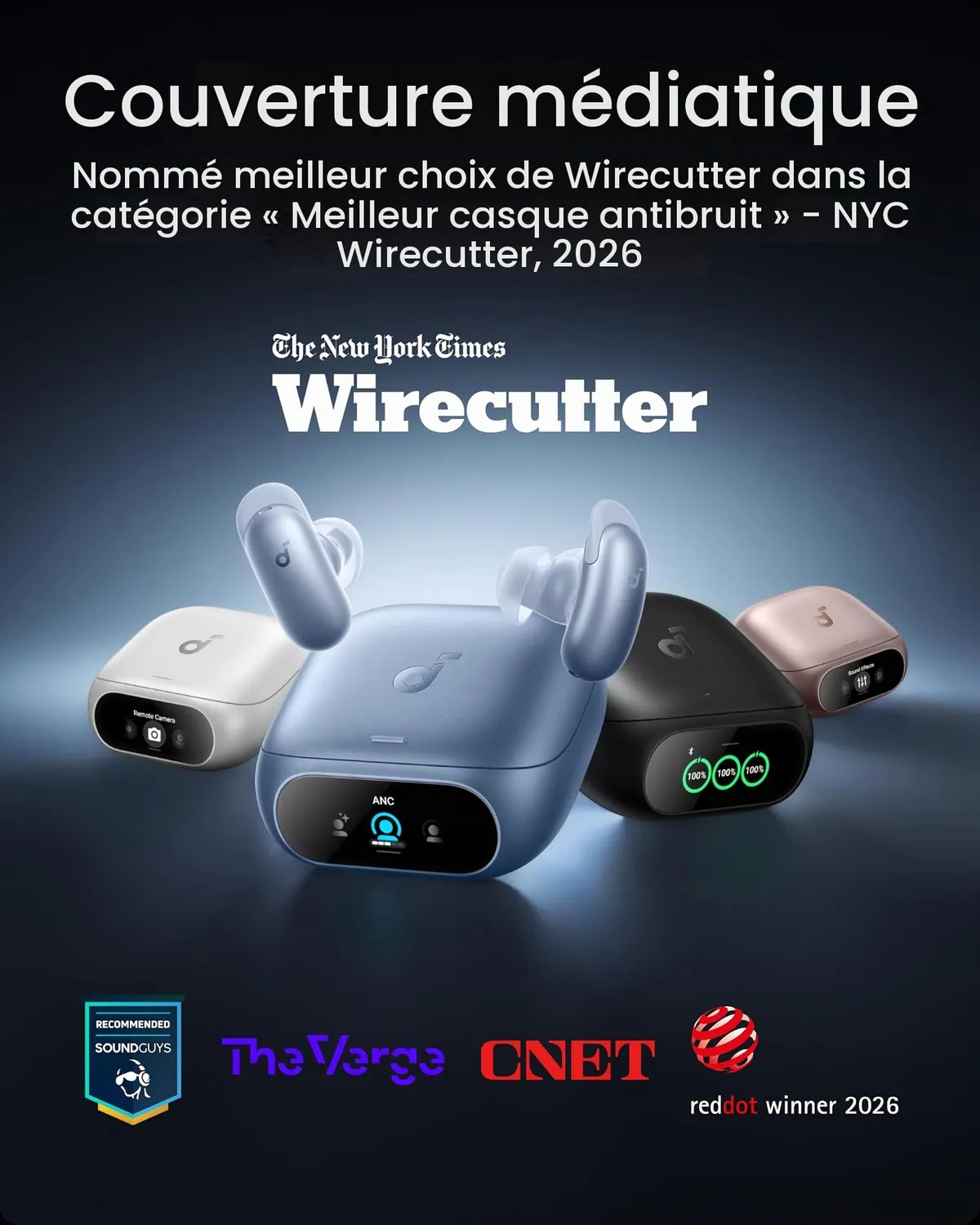 Soundcore Liberty 5 Pro écouteurs ANC bleu perle