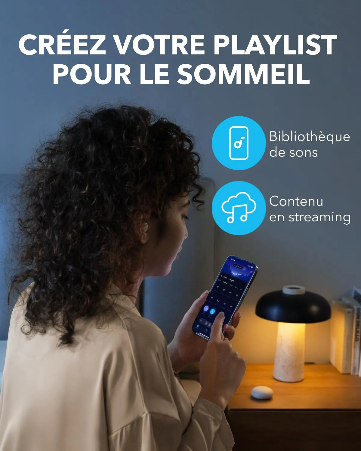 Soundcore Sleep A20 écouteurs sommeil latéral 80h