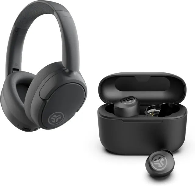 JLab JBuds Lux ANC Go Pop+ coffret casque écouteurs noir