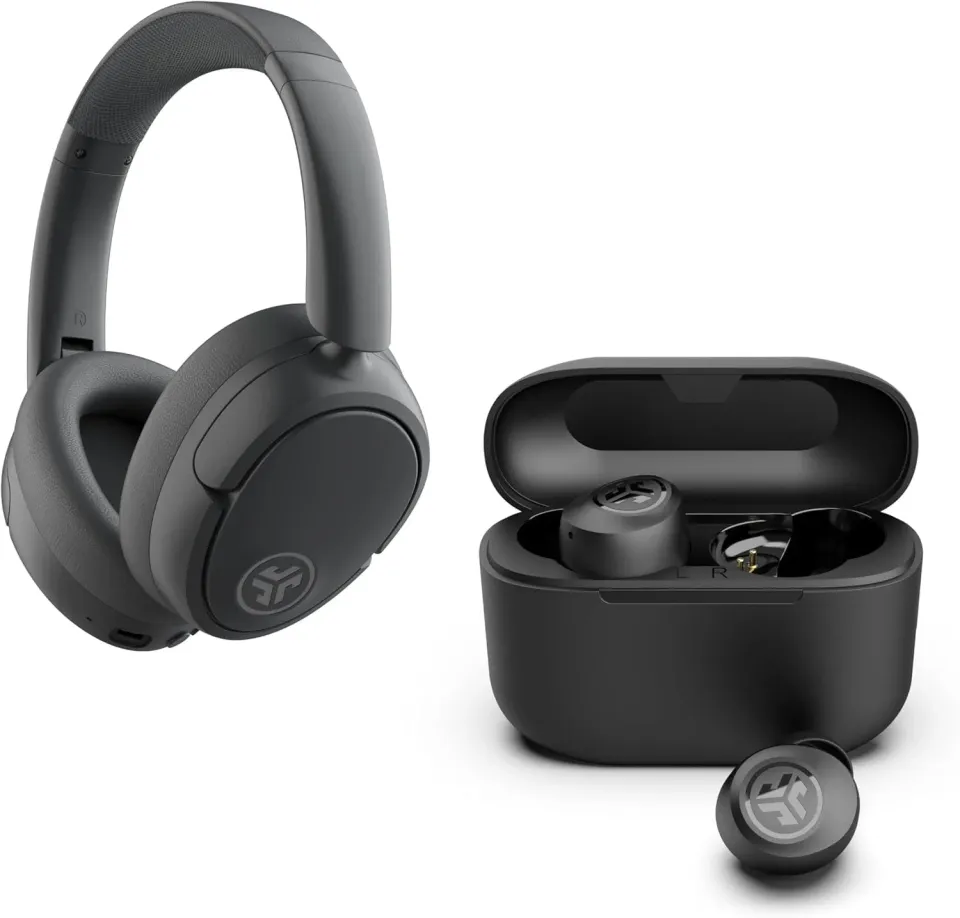 JLab JBuds Lux ANC Go Pop+ coffret casque écouteurs noir