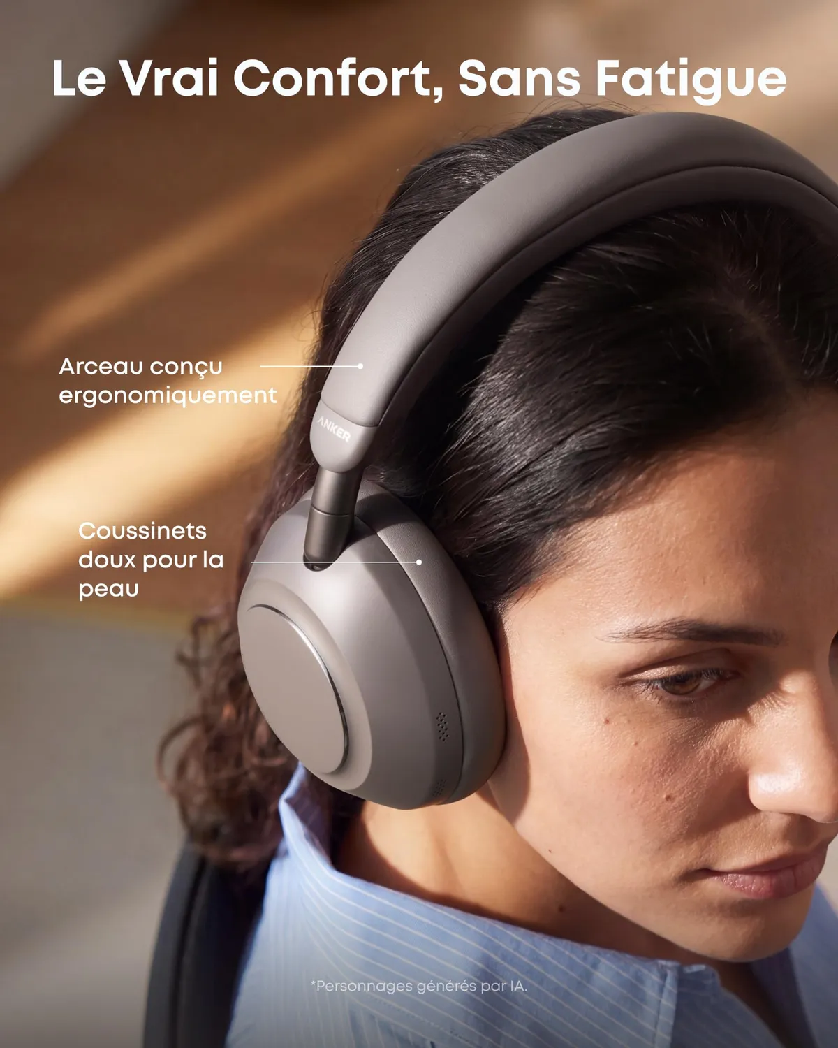 Soundcore Space 2 Pro casque gris crépuscule ANC