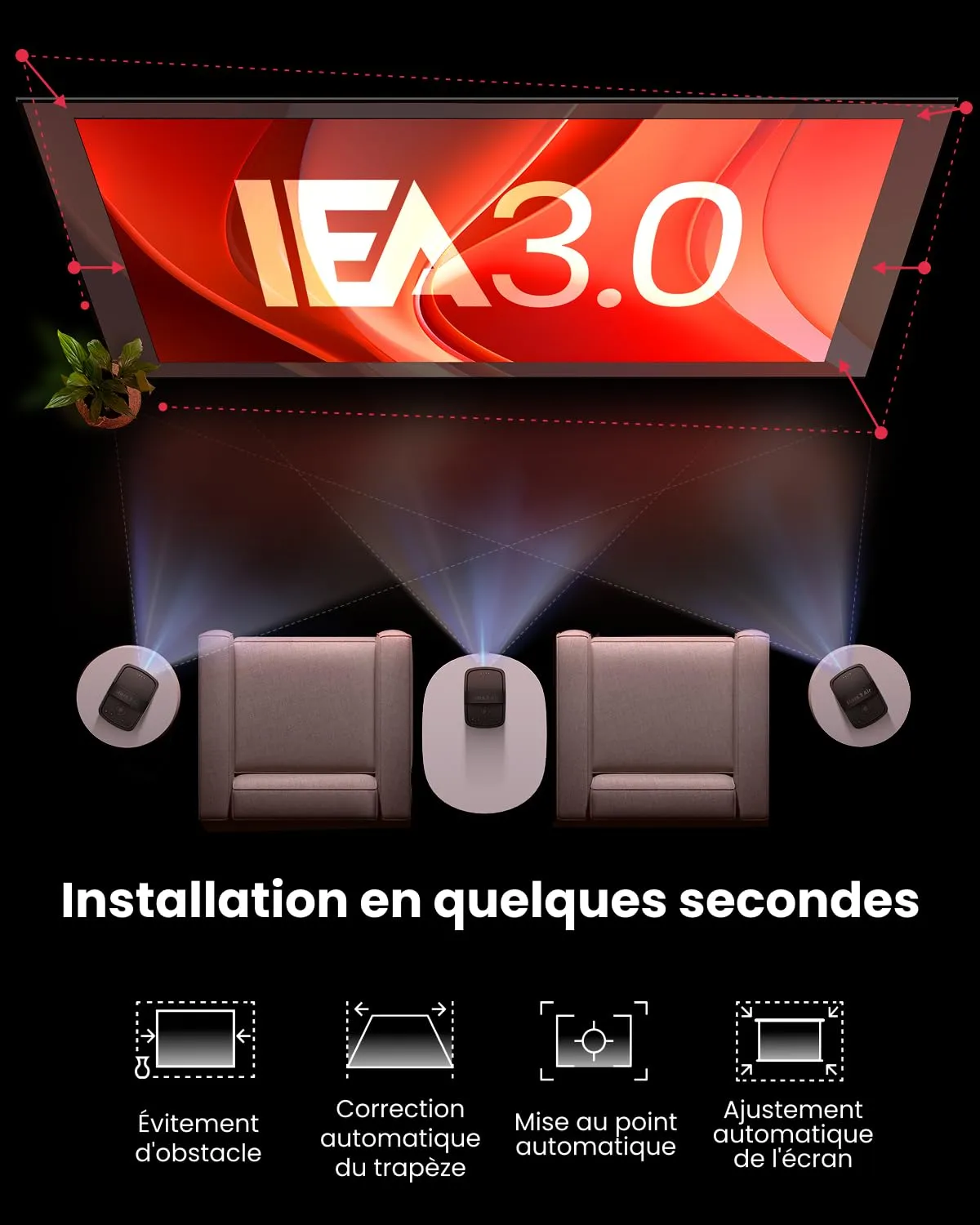 Nebula Mars 3 Air vidéoprojecteur 1080p Google TV
