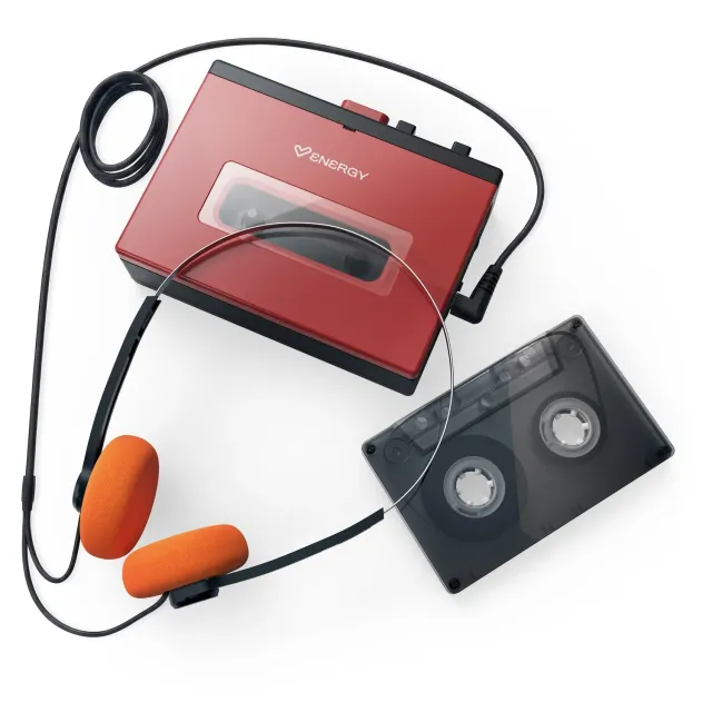 Energy Sistem Portable Cassette Player lecteur rouge Bluetooth
