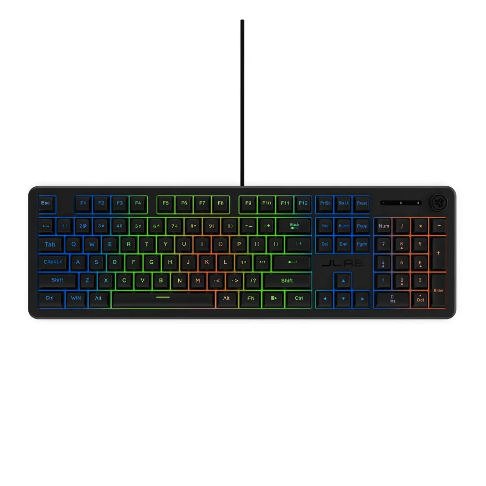 JLab Nightfall clavier gaming filaire noir 104 touches