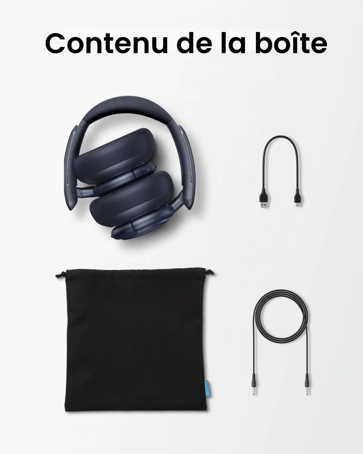 soundcore Q30 casque Bluetooth bleu marine ANC 50h