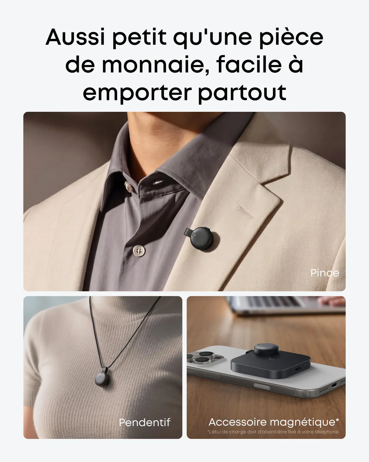 soundcore Work enregistreur vocal 64 Go noir minuit IA