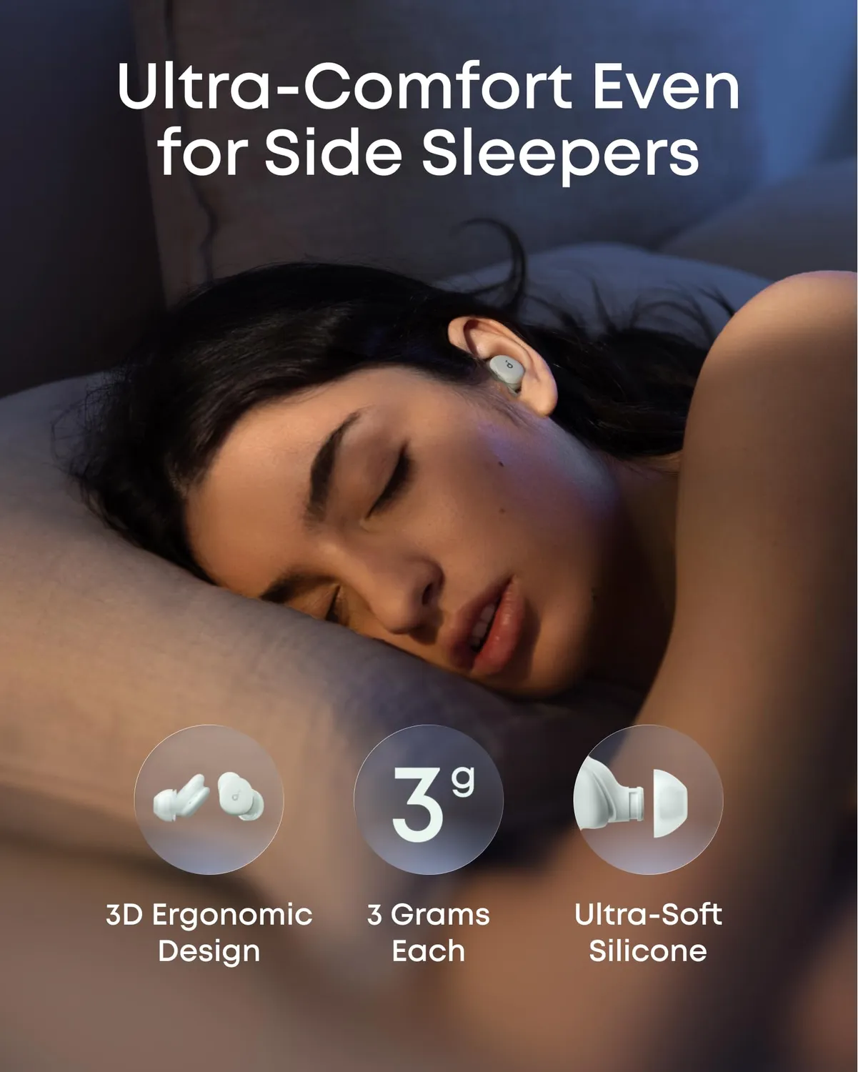 Soundcore Sleep A30 écouteurs sommeil vert anti-ronflement
