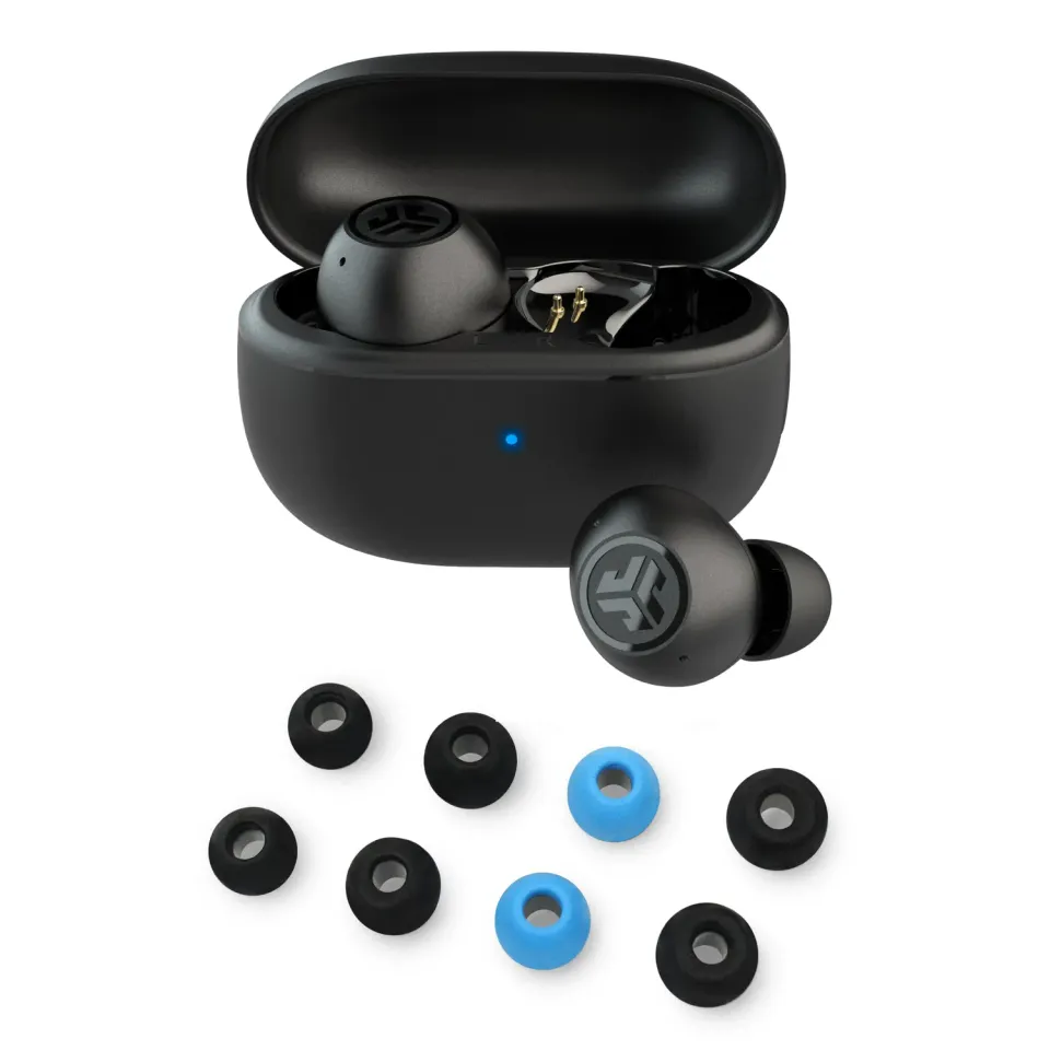 JLab GO Pop ANC écouteurs bluetooth noir + embouts mousse