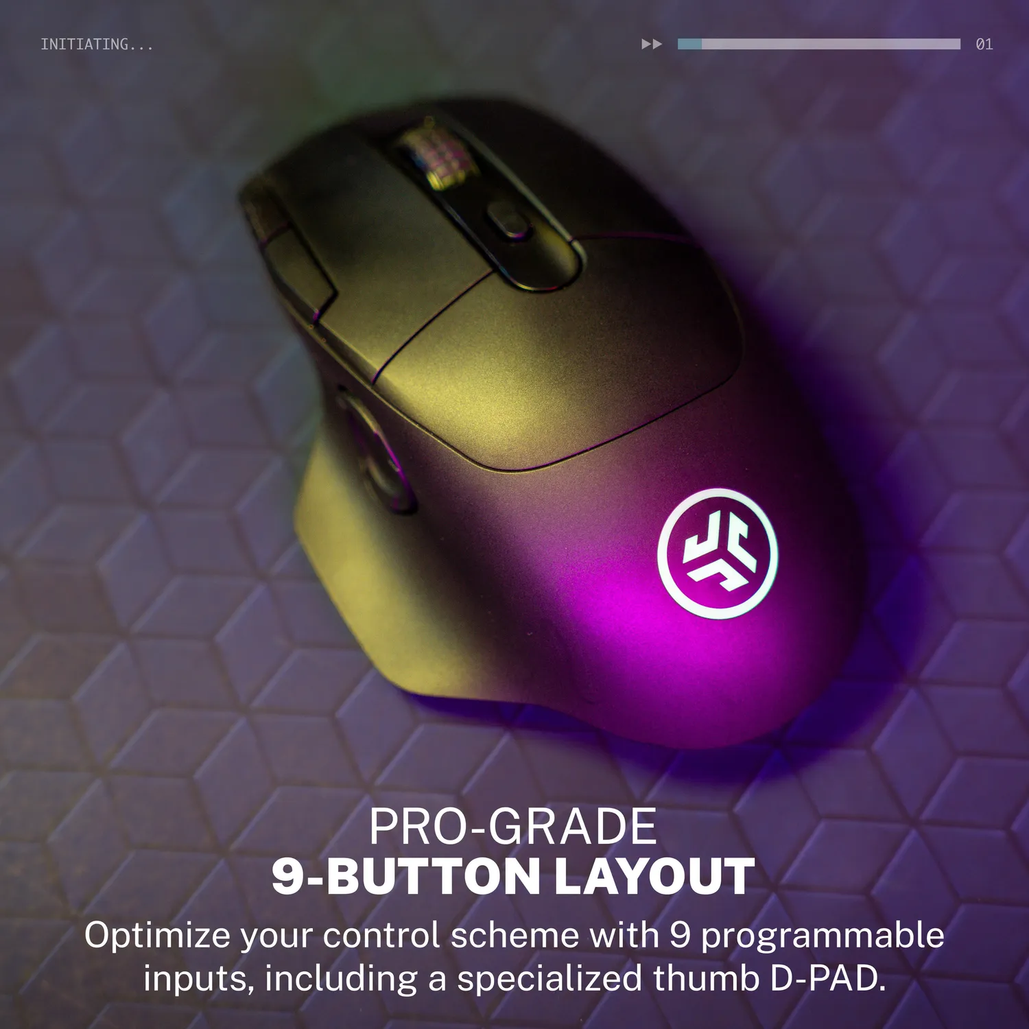 JLab Daybreak souris gaming sans fil noire 26K DPI