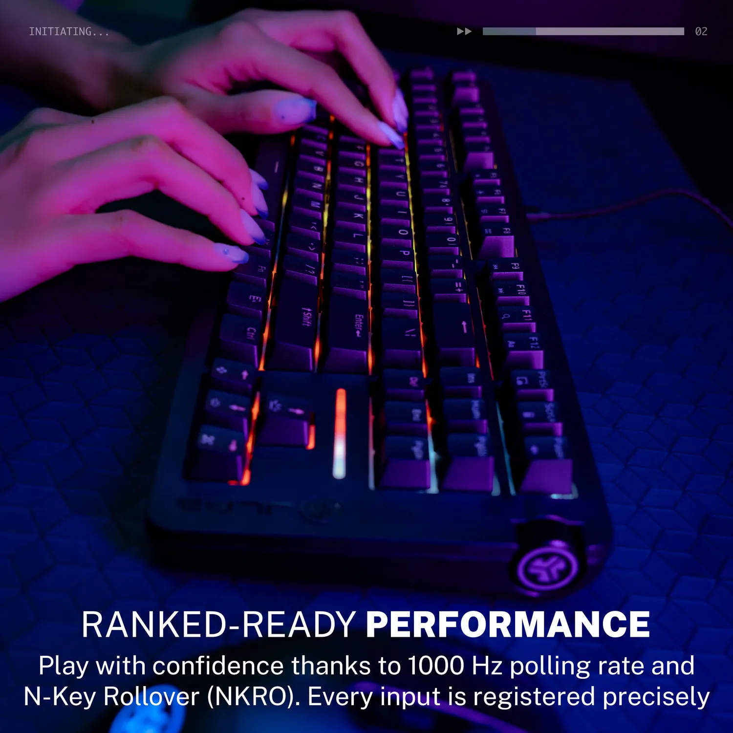 JLab Midnight TKL clavier gaming mécanique noir