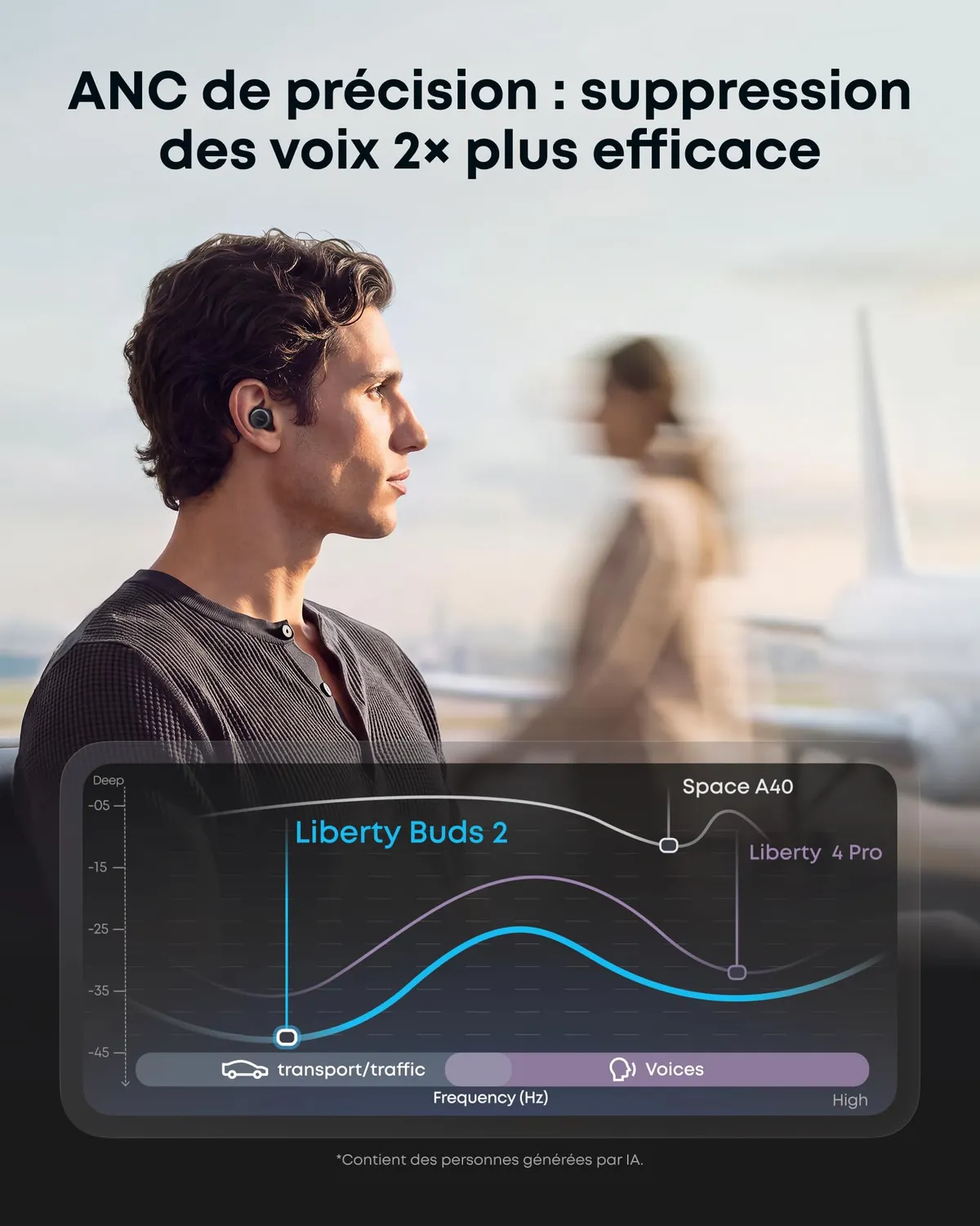 soundcore Liberty Buds 2 écouteurs Bluetooth violet nacre ANC